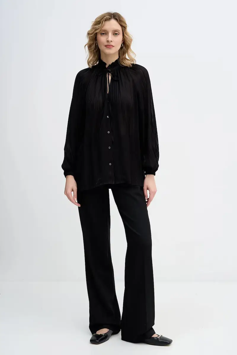 Sisley Maglia nera con vestibilità ampia miniatura 2