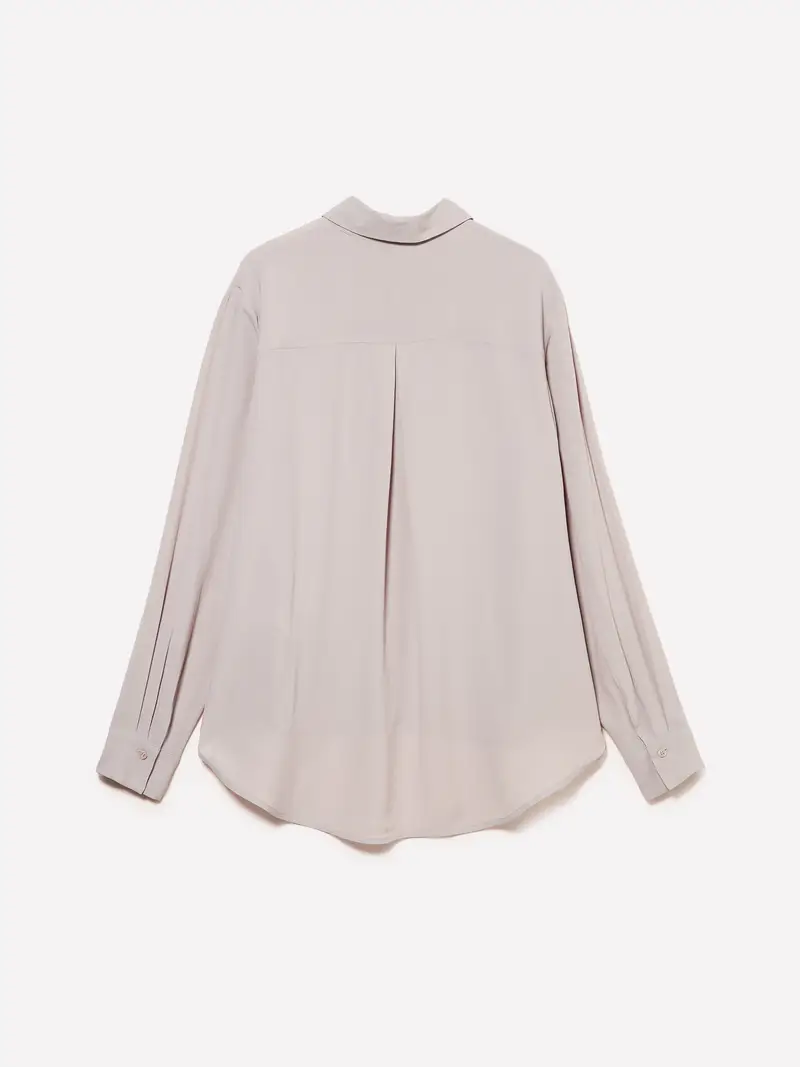 Camicia Over Fit, Donna, Beige miniatura 2