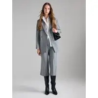 Camicia Rigata Con Fibbia, Donna, Blu Chiaro miniatura 5