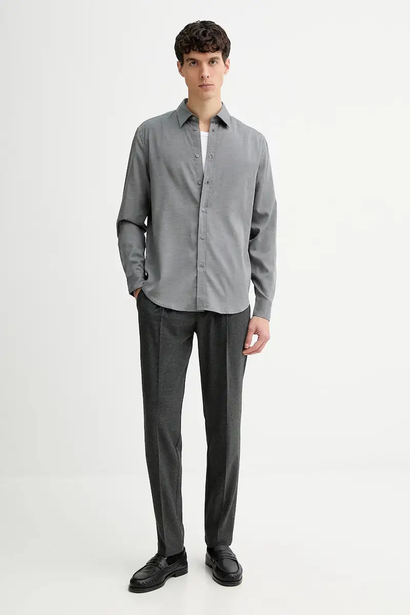 camicia uomo colore grigio 5EY3SQ049 miniatura 2