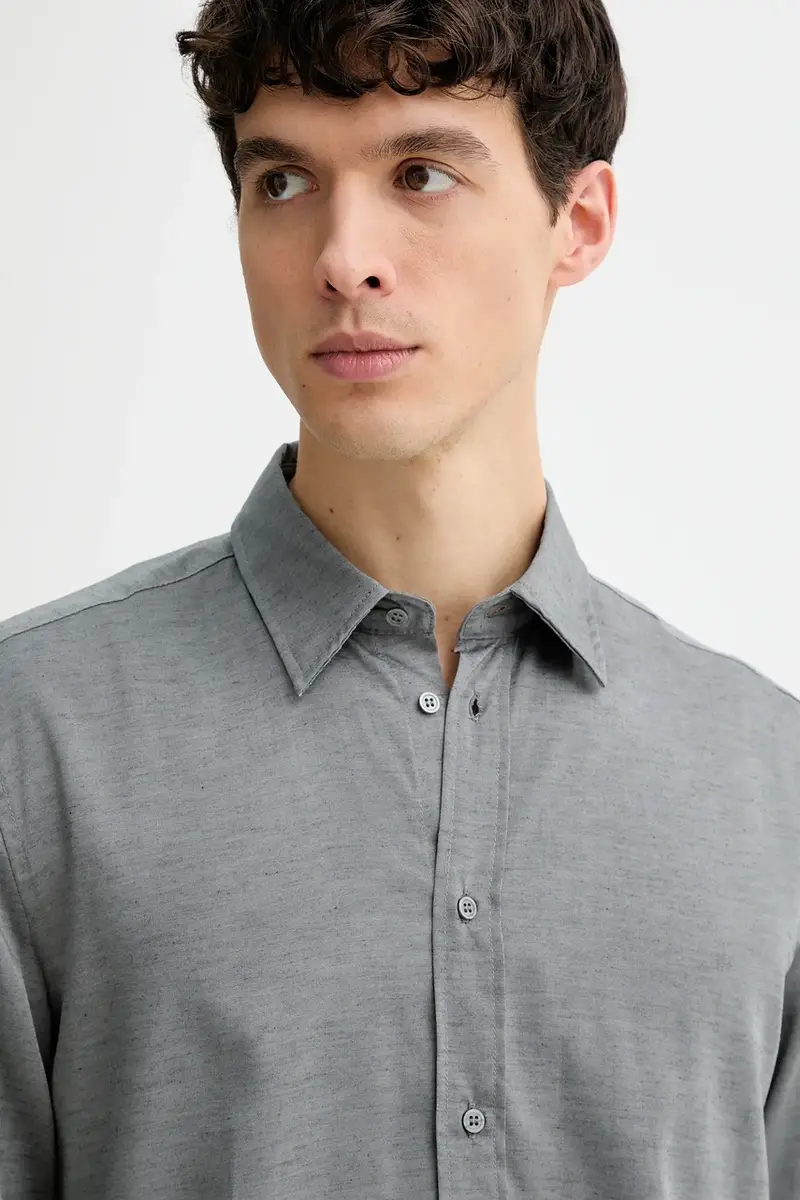 camicia uomo colore grigio 5EY3SQ049 miniatura 4