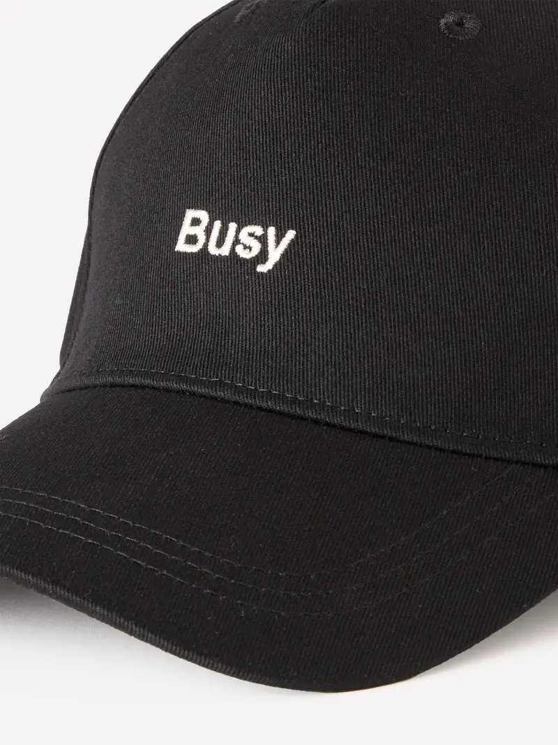 Cappello Con Ricamo, Donna, Nero miniatura 3