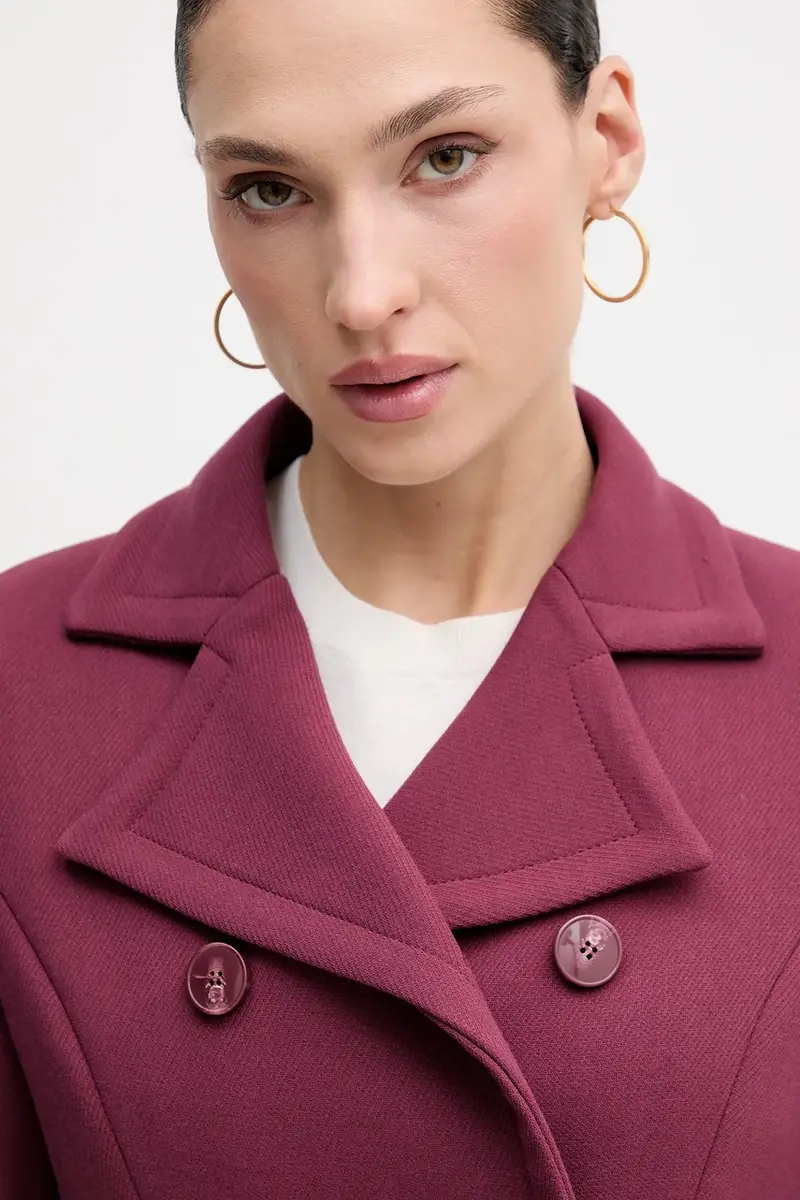 cappotto colore granata 2OUALN05Z miniatura 4