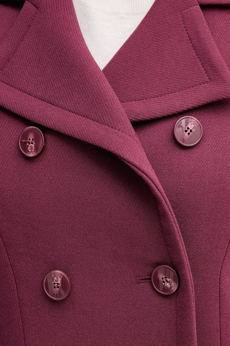 cappotto colore granata 2OUALN05Z miniatura 5