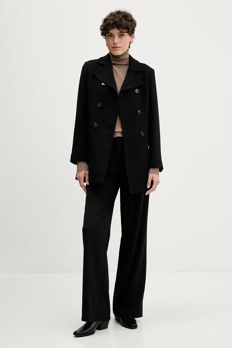 cappotto colore nero 2OUALN05Z miniatura 2