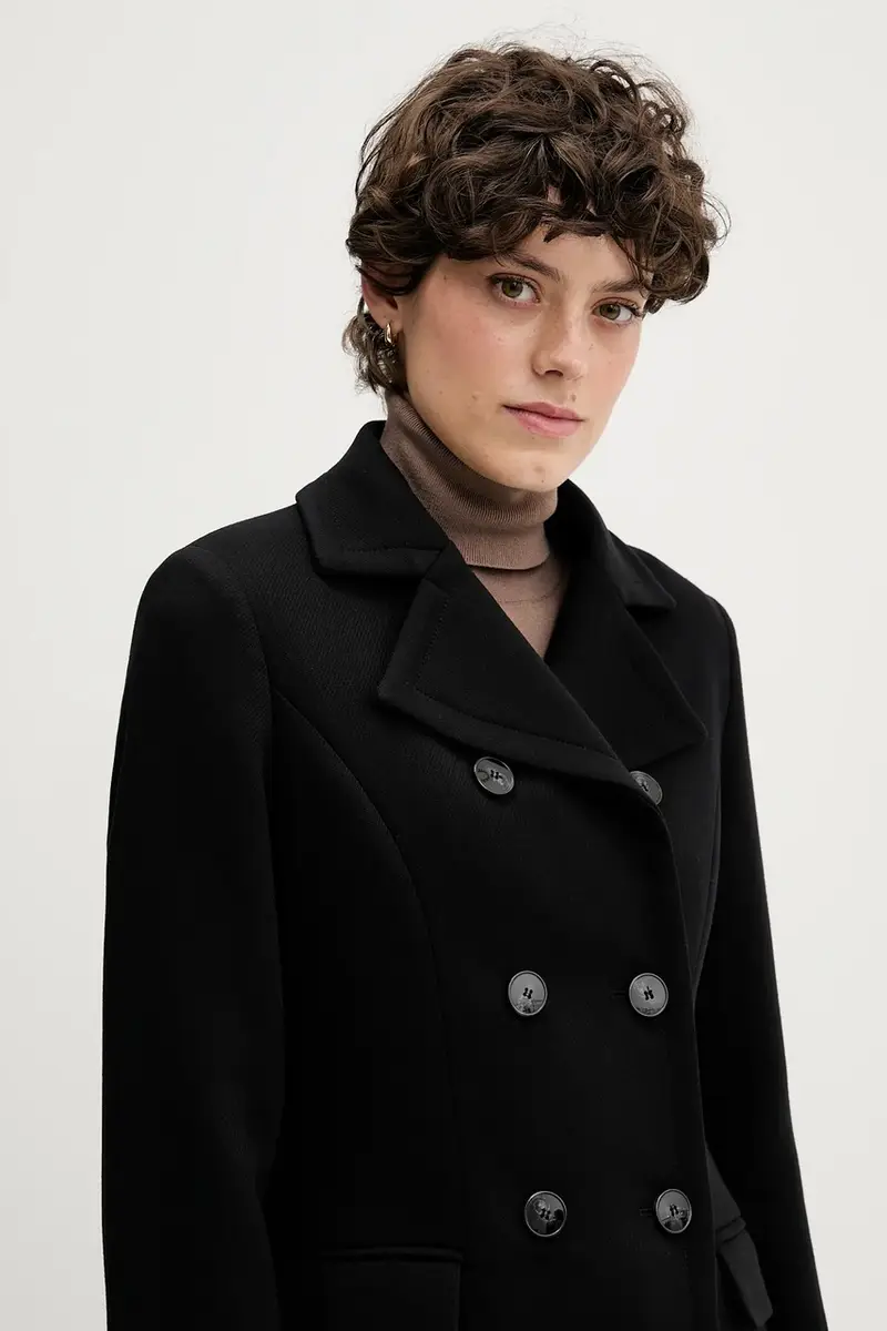 cappotto colore nero 2OUALN05Z miniatura 4