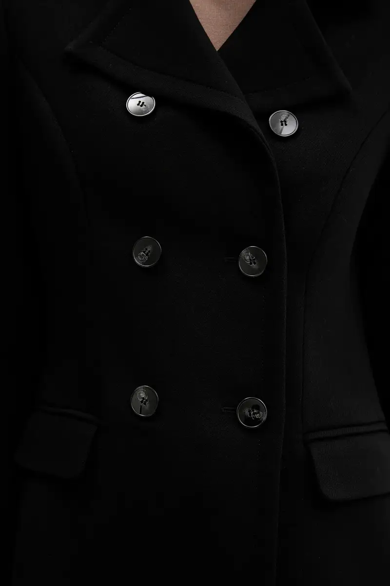 cappotto colore nero 2OUALN05Z miniatura 5