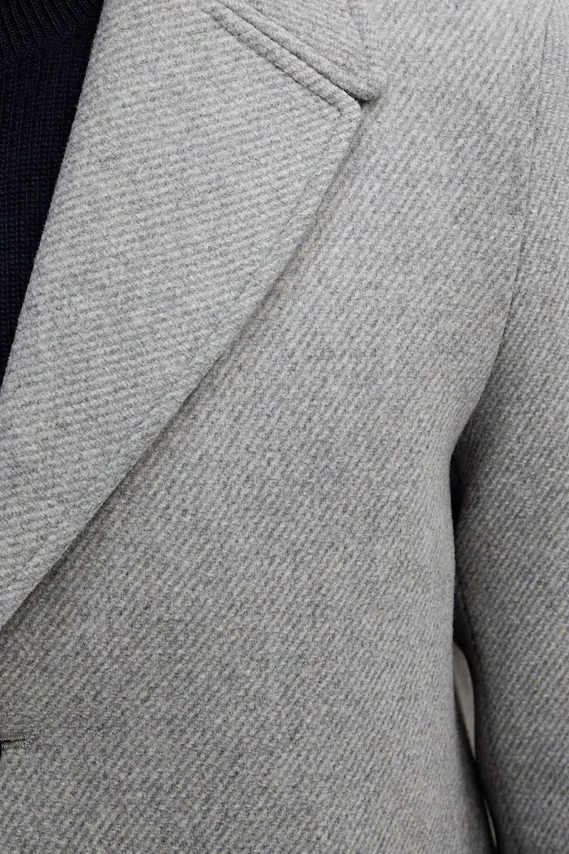 cappotto con lana colore grigio 2UHZSN044 miniatura 5