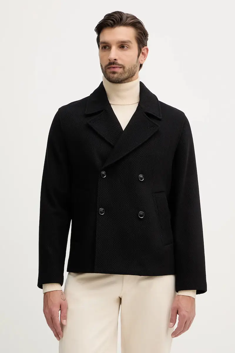 cappotto con lana colore nero 2FCASN04A