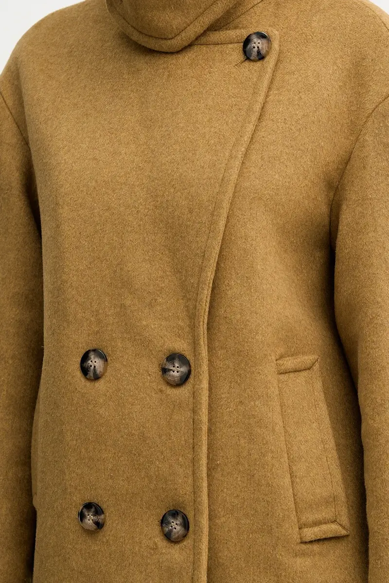 cappotto con lana Verde miniatura 5