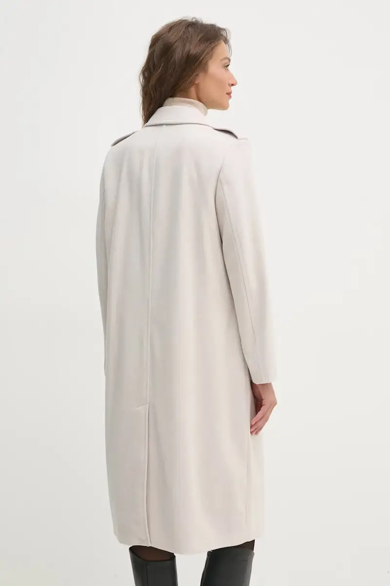 cappotto in lana colore beige 2A8GLN04Q miniatura 3