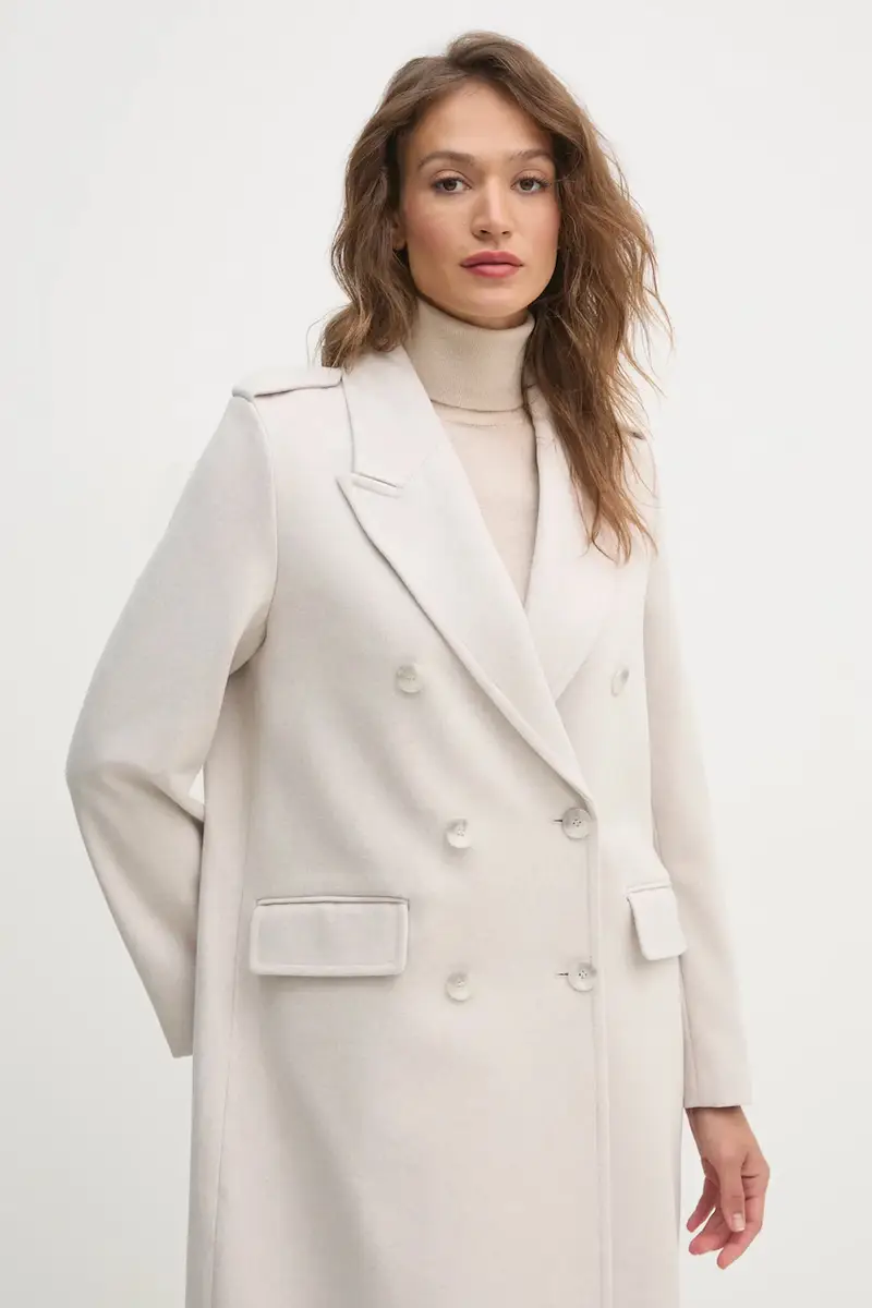 cappotto in lana colore beige 2A8GLN04Q miniatura 4