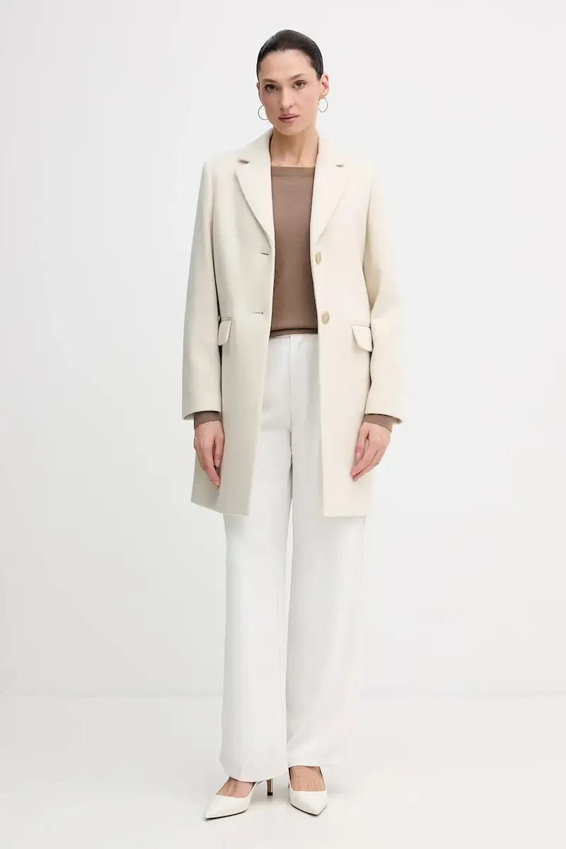 cappotto in lana colore marrone 2JJYLN04N Beige miniatura 2