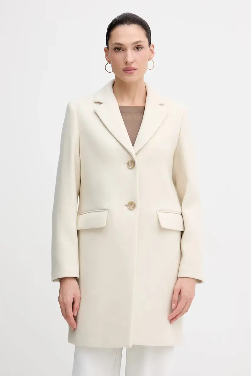 cappotto in lana colore marrone 2JJYLN04N Beige