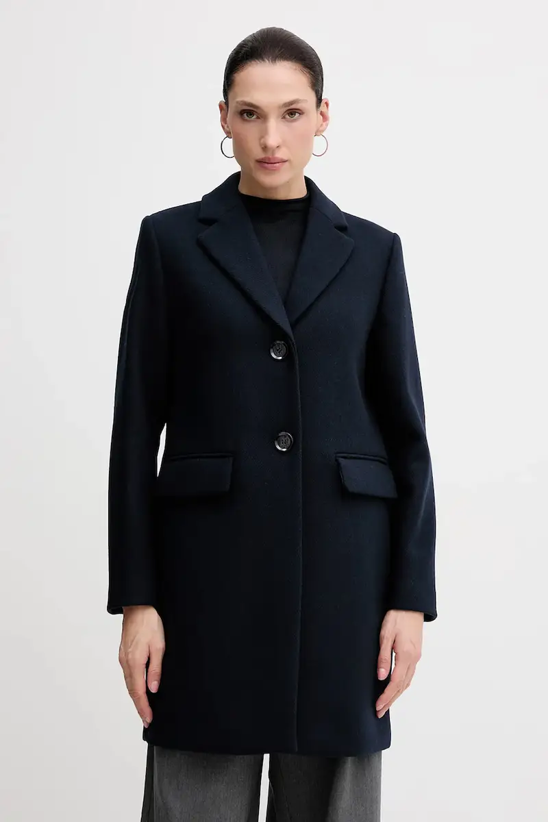 cappotto in lana colore marrone 2JJYLN04N Blu navy
