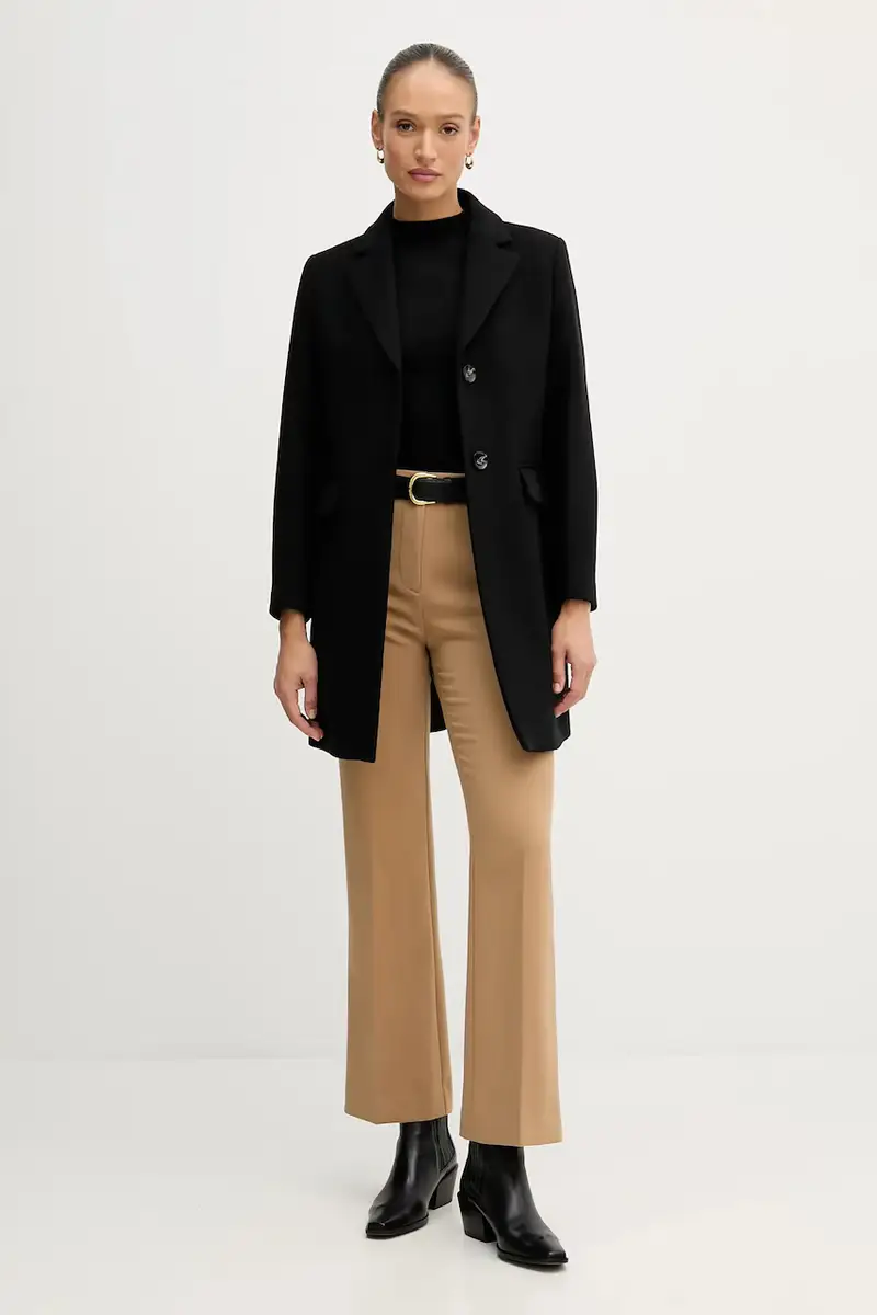 cappotto in lana colore marrone 2JJYLN04N Nero miniatura 2