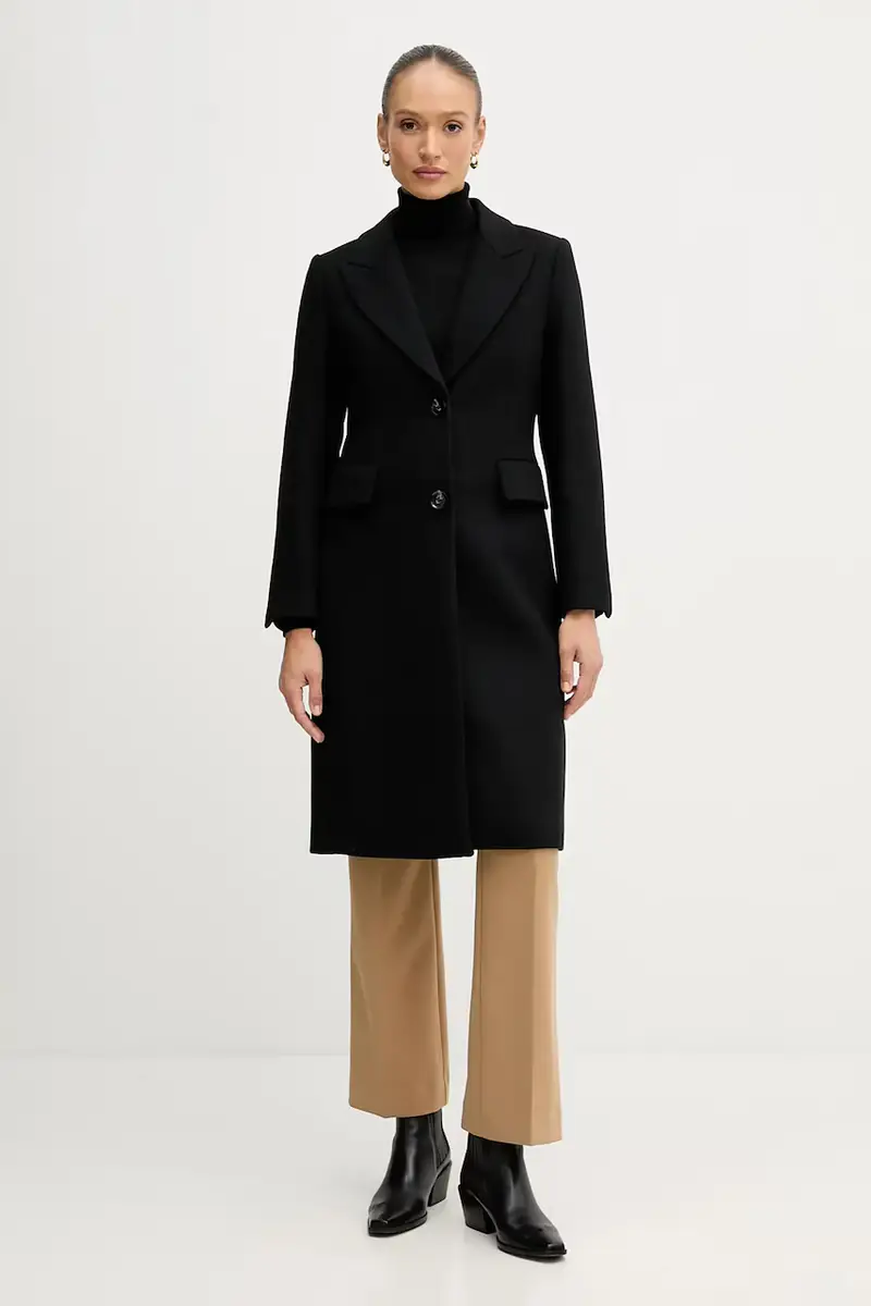 cappotto in lana colore marrone 2JJYLN04Z Nero miniatura 2