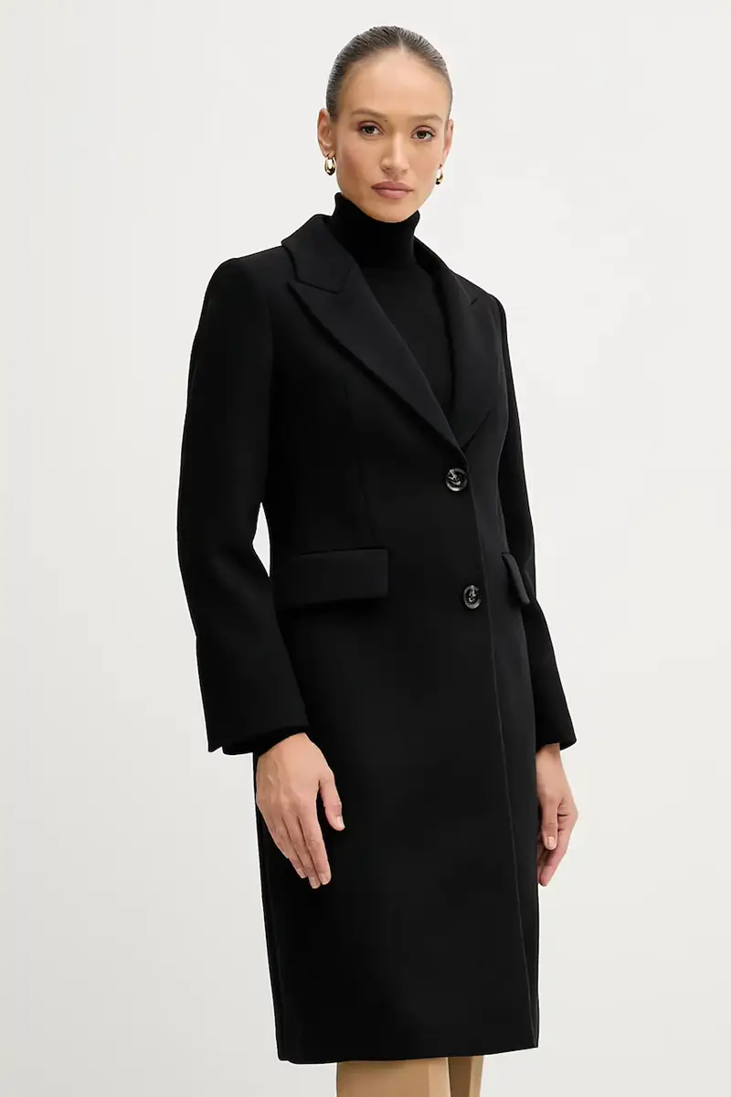 cappotto in lana colore marrone 2JJYLN04Z Nero