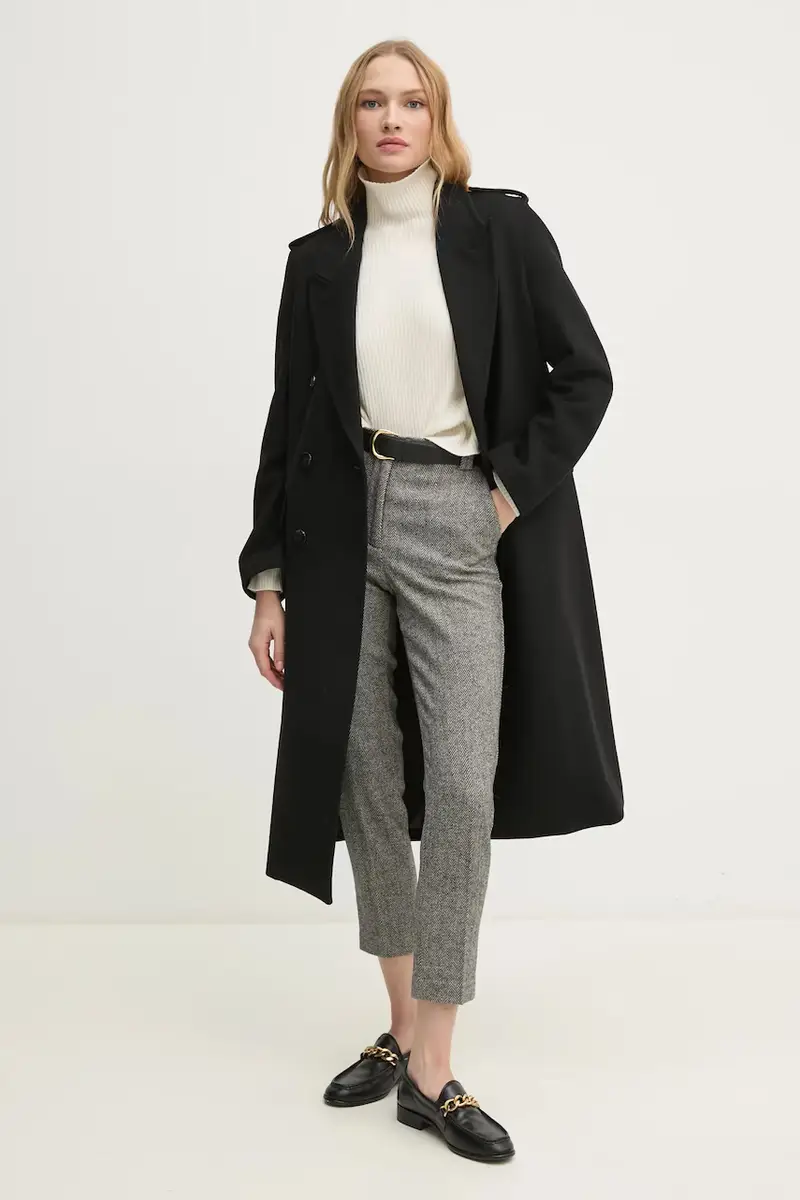 cappotto in lana colore nero 2A8GLN04Q miniatura 2