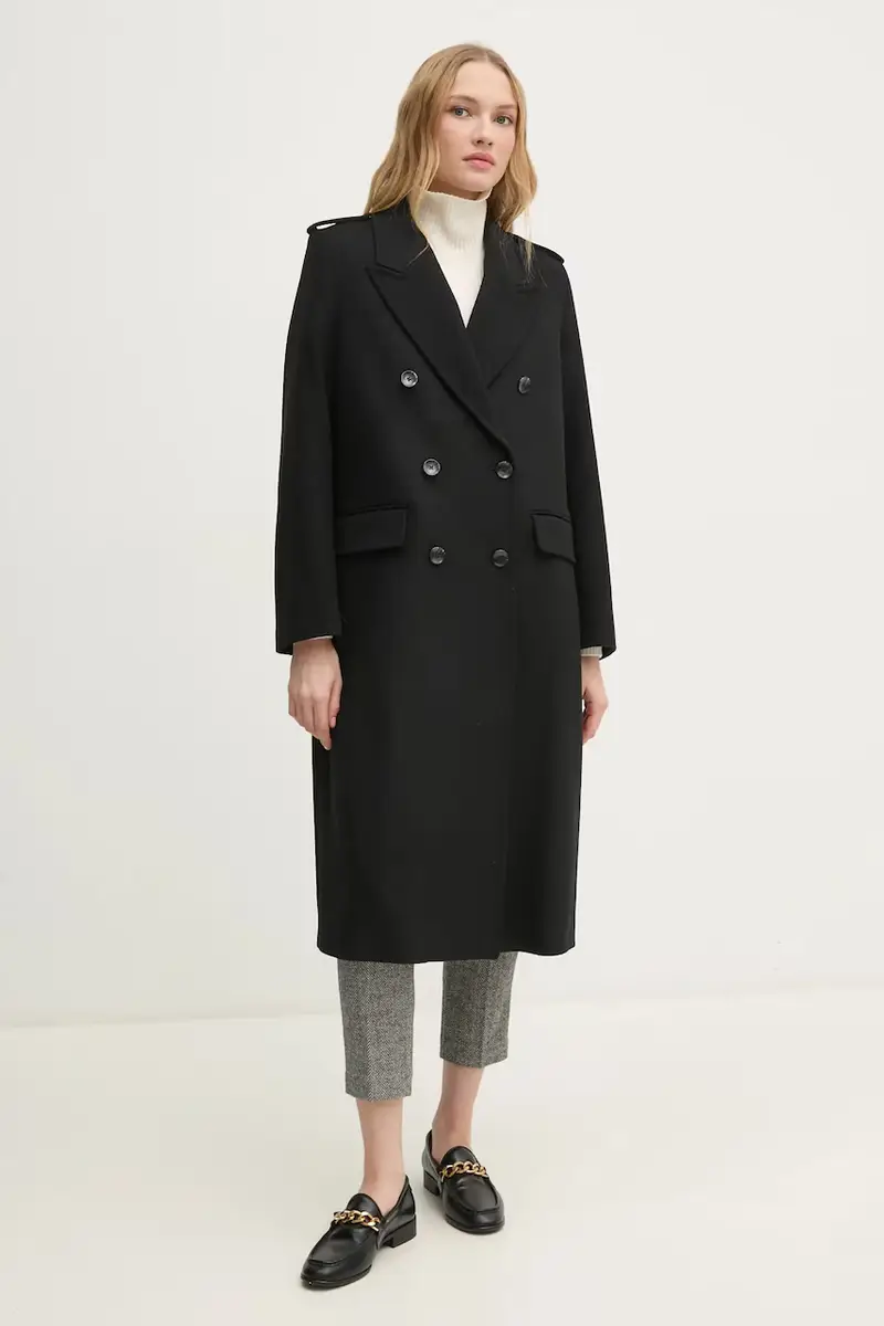 cappotto in lana colore nero 2A8GLN04Q