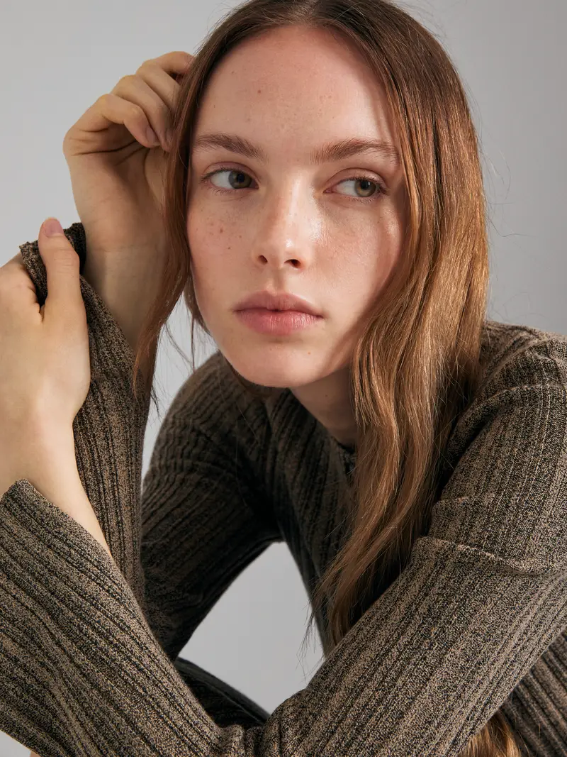 Cardigan A Costine, Donna, Verde Militare miniatura 4