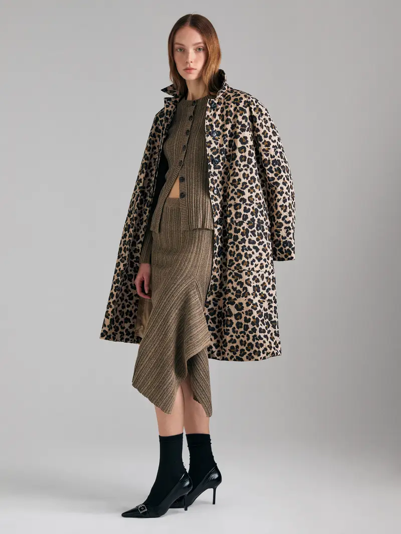 Cardigan A Costine, Donna, Verde Militare