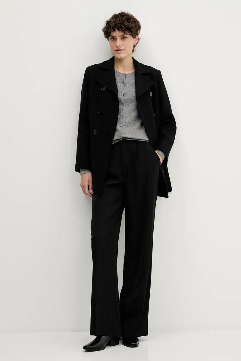 cardigan con aggiunta di lana colore beige 102HM5237 Grigio miniatura 2