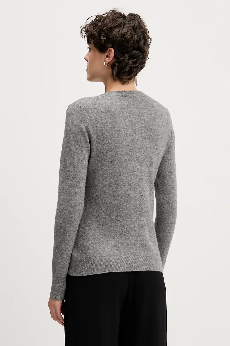 cardigan con aggiunta di lana colore beige 102HM5237 Grigio miniatura 3