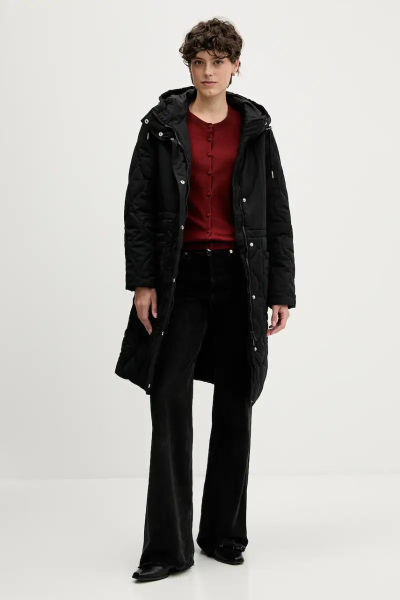 cardigan con aggiunta di lana colore beige 102HM5237 Rosso miniatura 2