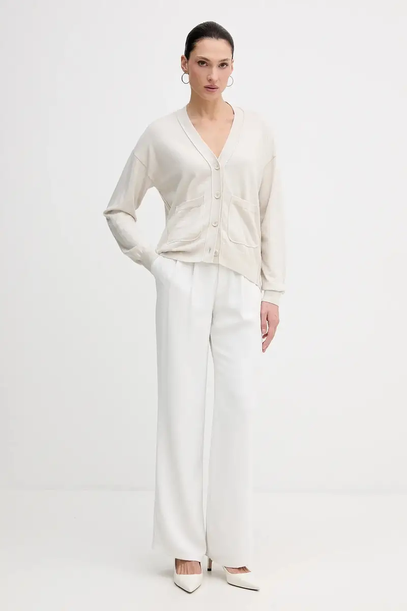 Sisley Cardigan Donna Beige 3840499 miniatura 2