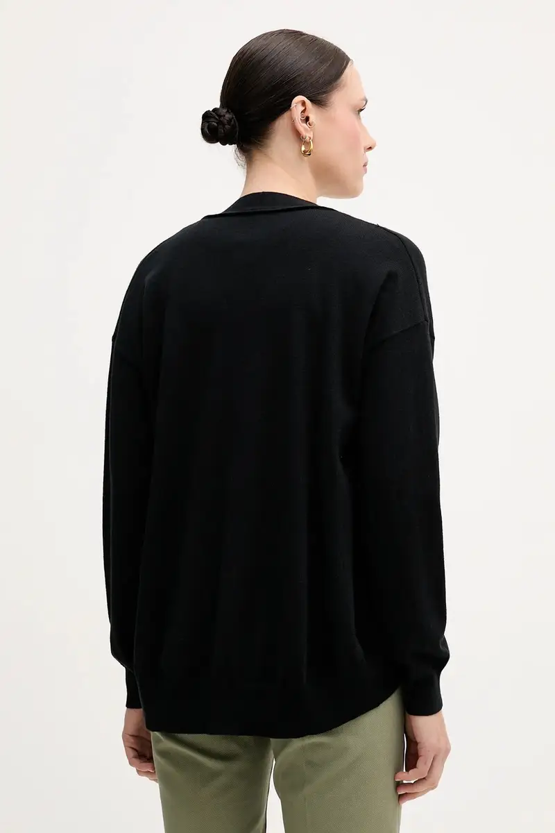 Sisley Cardigan Donna Nero 3847814 miniatura 3