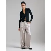 Cardigan Con Colletto, Donna, Nero miniatura 5