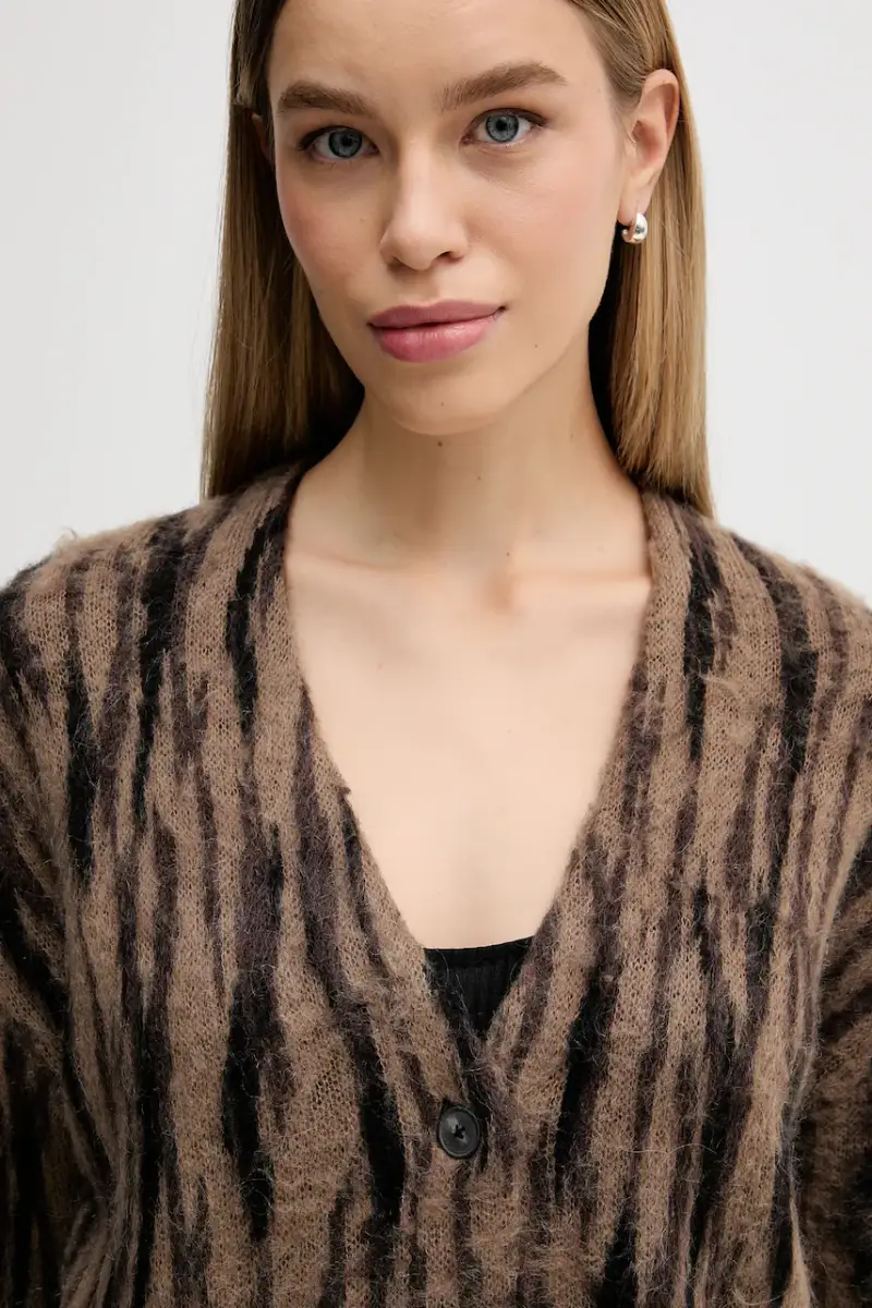 Sisley Cardigan Marrone 3981460 miniatura 4