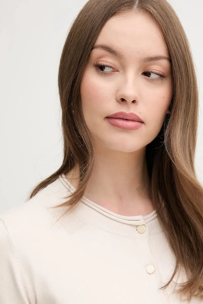 Sisley Cardigan Donna Beige 3569135 miniatura 4