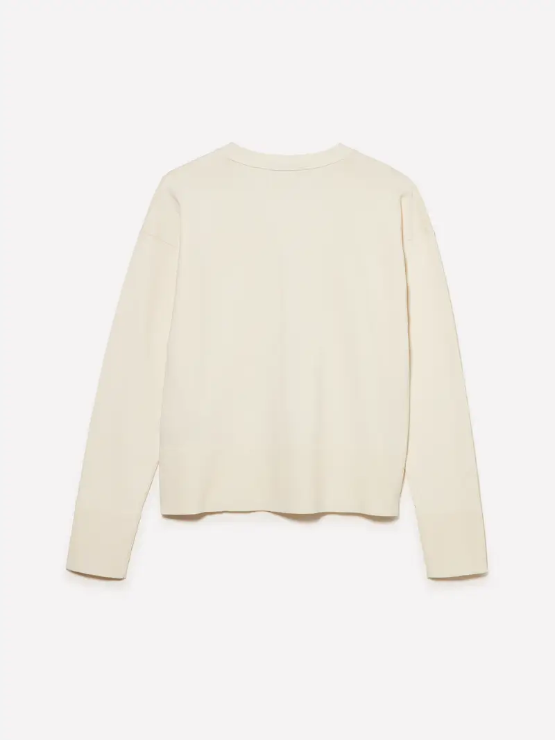 Cardigan Regular Fit, Donna, Bianco Panna miniatura 2