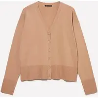 Cardigan Regular Fit, Donna, Cammello miniatura 4