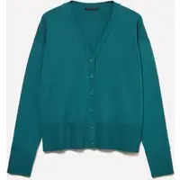 Cardigan Regular Fit, Donna, Verde Ottanio miniatura 4