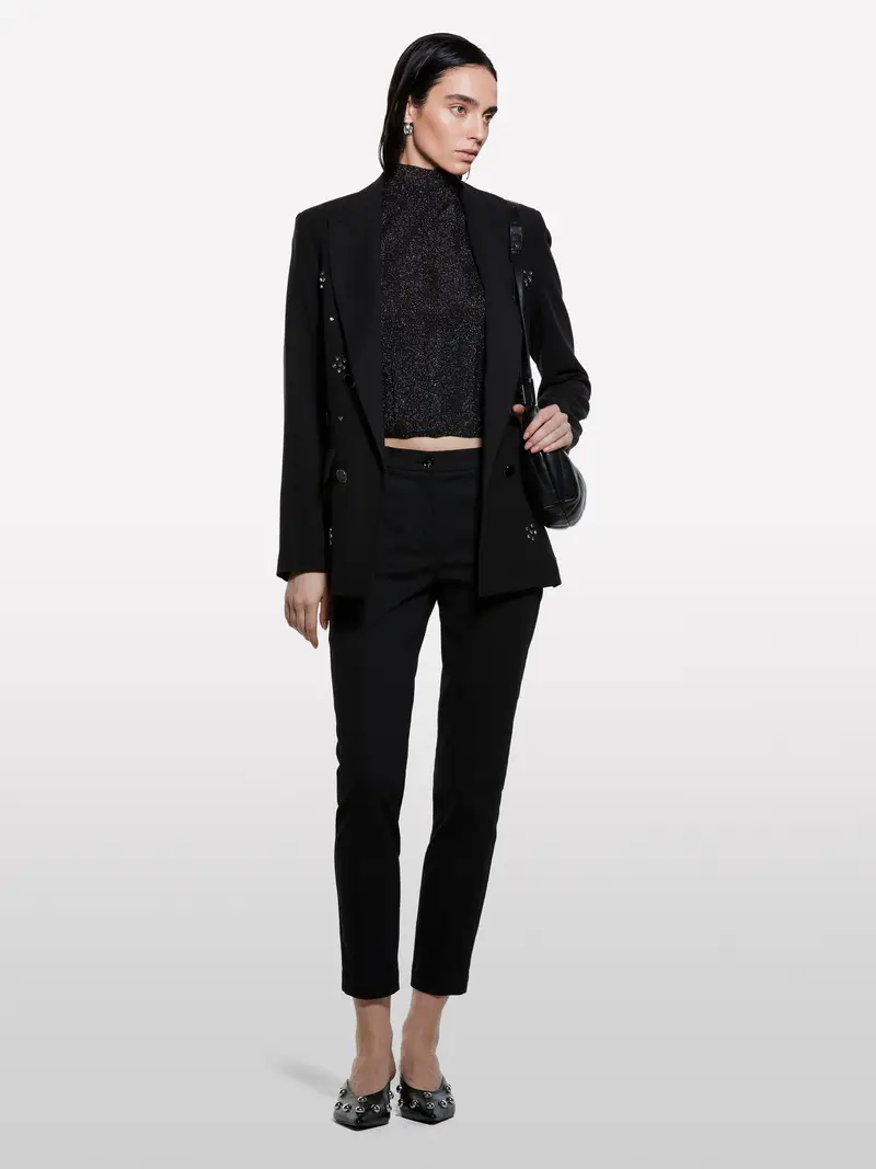 Chino Slim Fit Neri, Donna, Nero