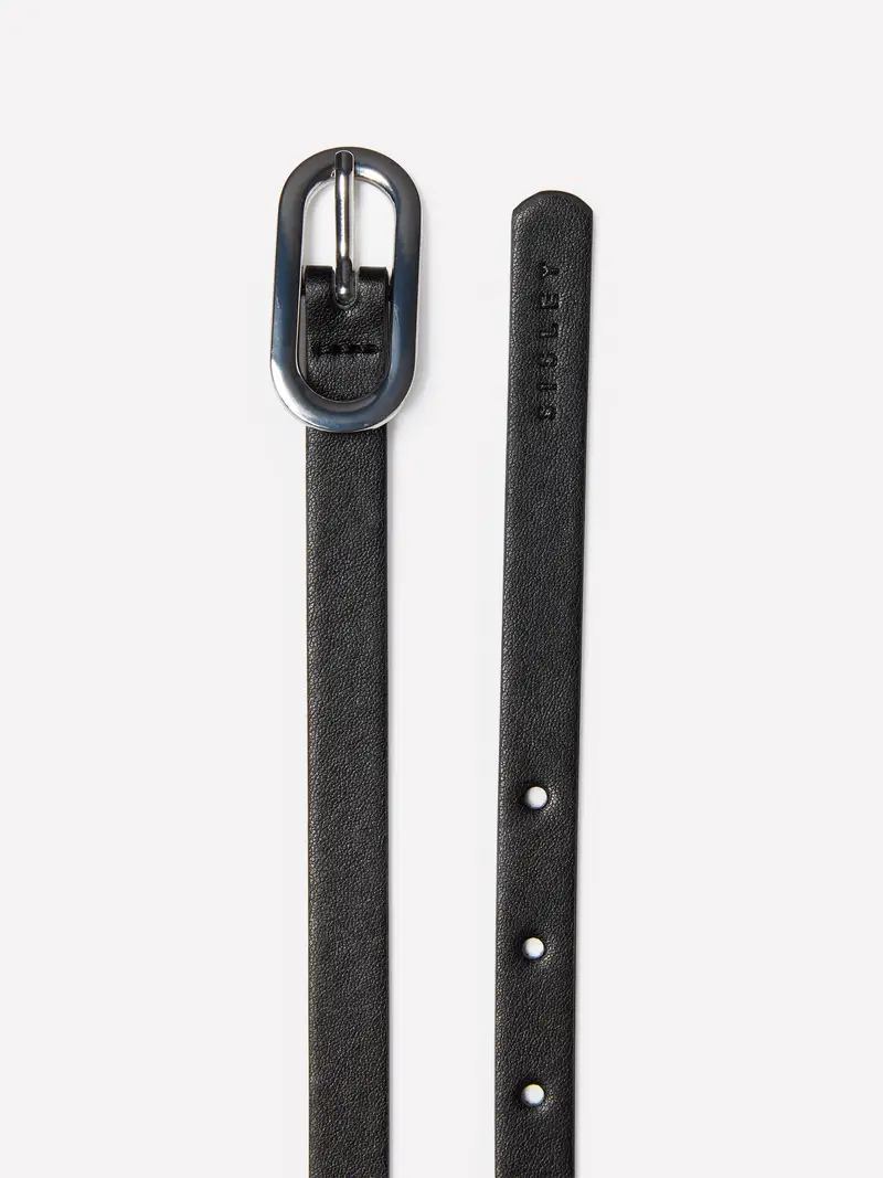 Cintura Sottile Nera, Donna, Nero miniatura 2