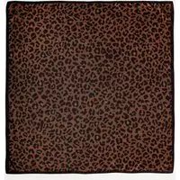 Foulard Animalier, Donna, Marrone Scuro miniatura 4