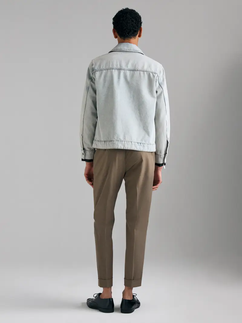 Giacca Di Jeans, Uomo, Grigio Chiaro miniatura 2