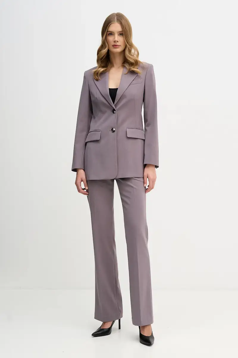 Sisley Giacca viola con revers a punta miniatura 2