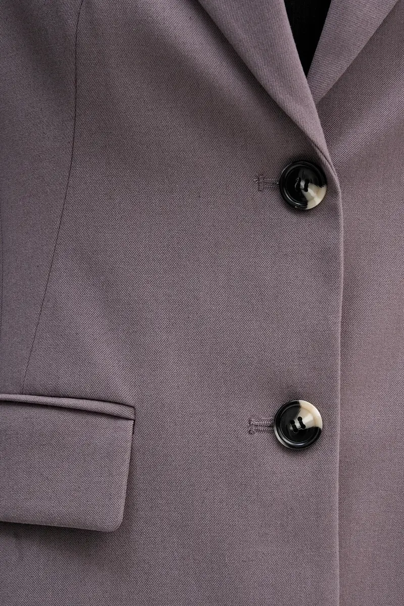 Sisley Giacca viola con revers a punta miniatura 5