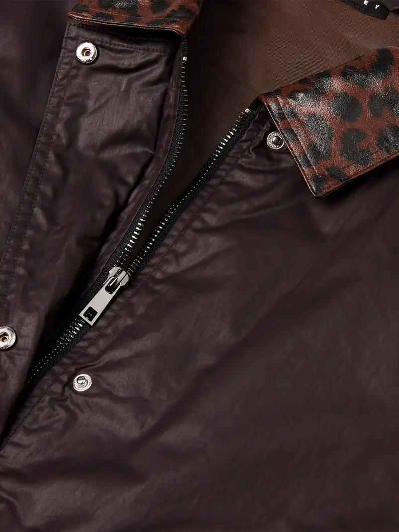 Gilet Con Colletto Animalier, Donna, Marrone Scuro miniatura 3