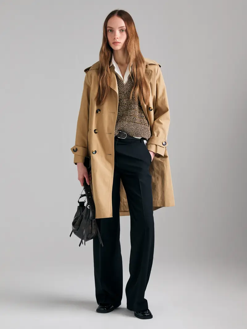 Gilet In Maglia Mouliné, Donna, Verde Militare