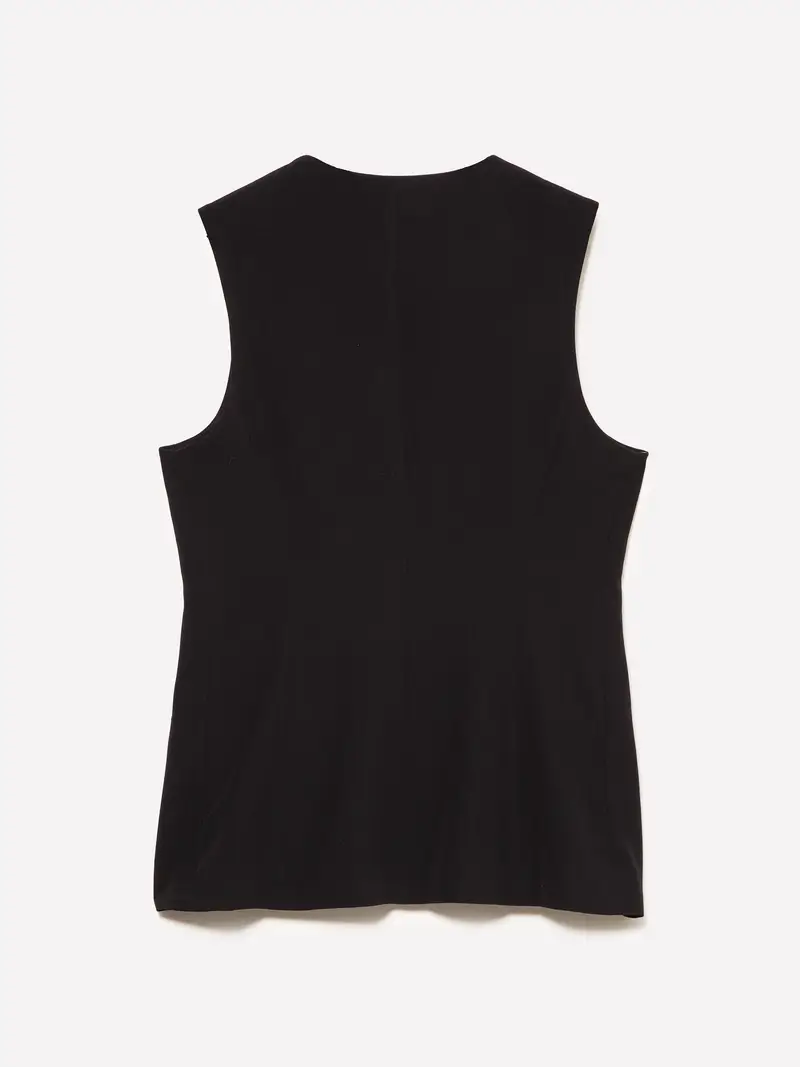 Gilet Slim Fit, Donna, Nero miniatura 2