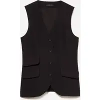 Gilet Slim Fit, Donna, Nero miniatura 4