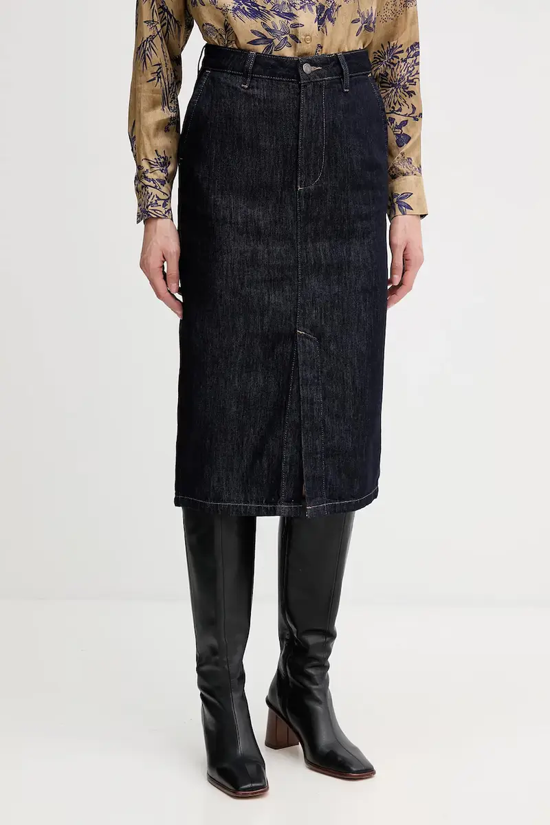 gonna di jeans colore blu navy 447ZL002U