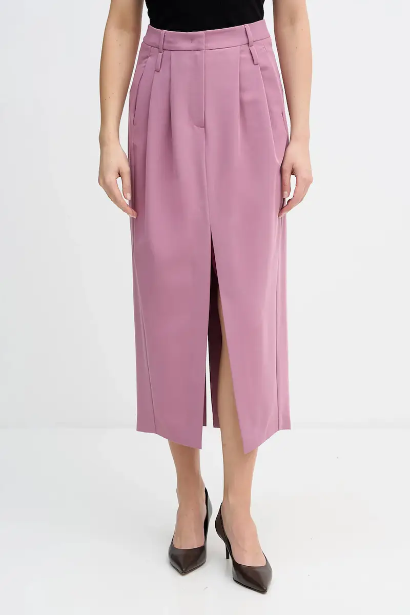 Sisley Gonna rosa con taglio aderente