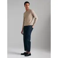 Jeans Slim Cropped Fit, Uomo, Blu Scuro miniatura 4